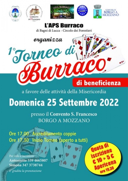TORNEO DI BURRACO PER LA MISERICORDIA