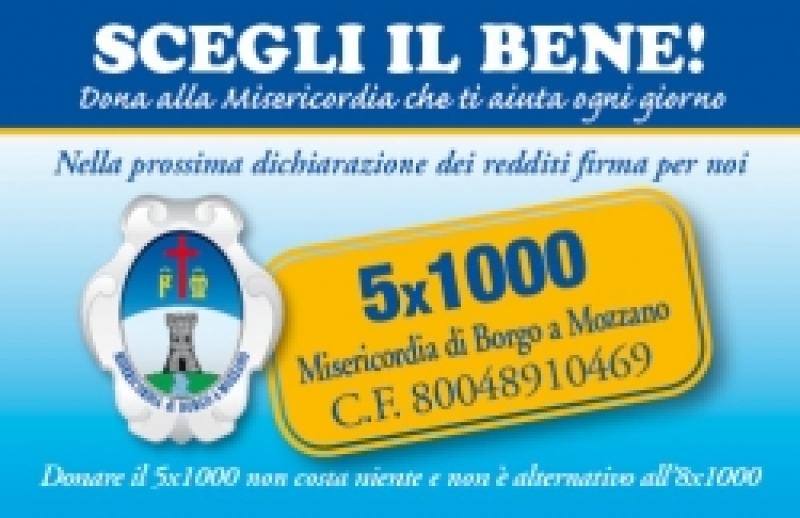 5x1000 ALLA MISERICORDIA DI BORGO A MOZZANO