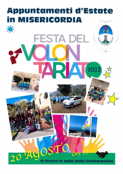 APPUNTAMENTI D'ESTATE IN MISERICORDIA - FESTA DEL VOLONTARIATO 2023