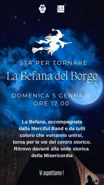 <div>
	5 GENNAIO SI CANTA LA BEFANA</div>
