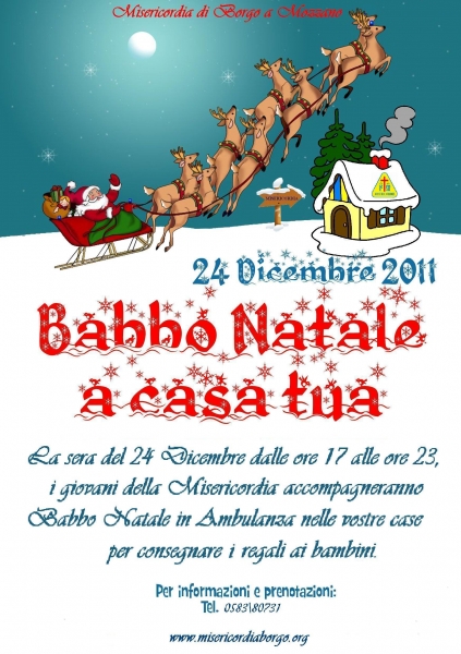 24 Dicembre, il gruppo giovanile organizza: Babbo Natale a casa tua!