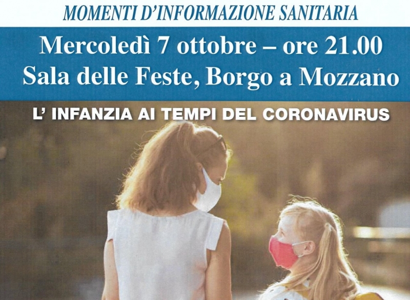 MERCOLEDI' 7 OTTOBRE - L'INFANZIA AI TEMPI DEL CORONAVIRUS