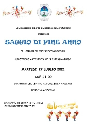MARTEDI 27 LUGLIO IL SAGGIO DELLA MERCIFUL BAND