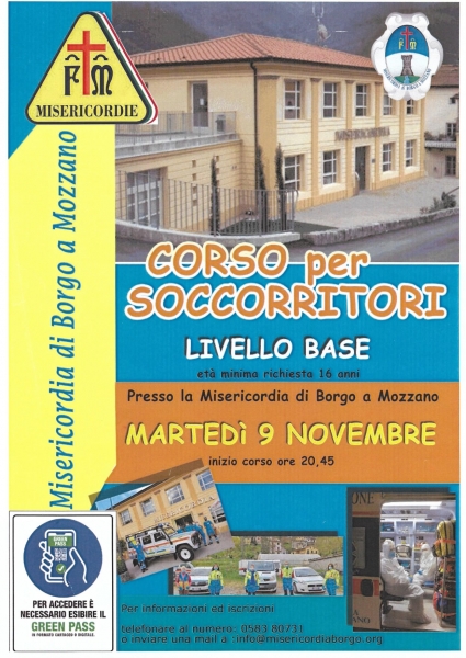 AL VIA UN CORSO BASE DI PRIMO SOCCORSO