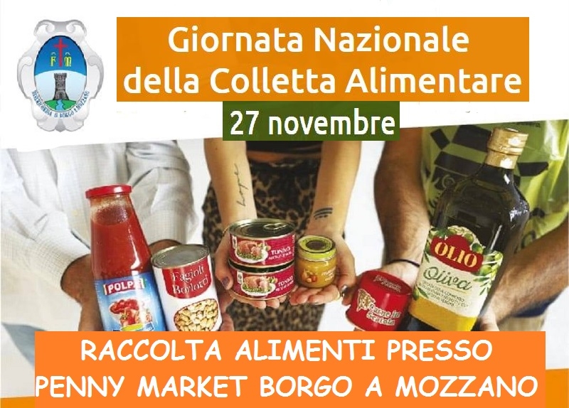 SABATO 27 LA MISERICORDIA PARTECIPA ALLA COLLETTA ALIMENTARE
